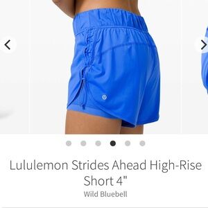 Lululemon Strides Ahead Shorts (Size 4)